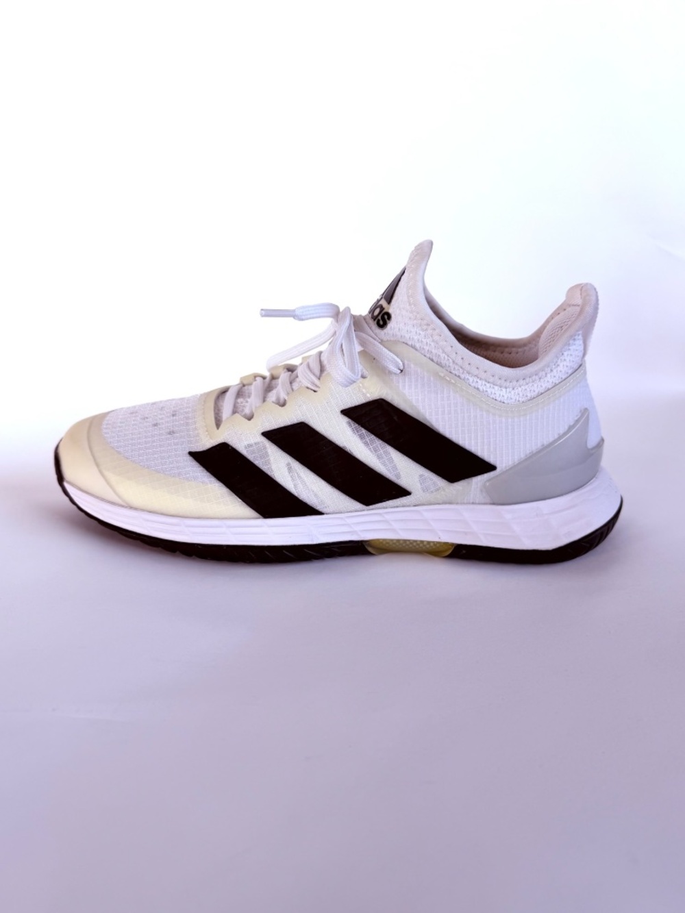 Adidas Adizero Ubersonic Tennis Shoes Men's 6.5 White Black Excellent Condition